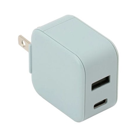 ACアダプタ PD20W＆QC3.0対応 Type-C×1ポート/USB-A×1ポート