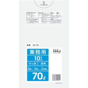 �n�E�X�z�[���h�W���p���b�S�~�� 70L 90�~80cm ����0.04mm 10���� GL73 �����bGL73