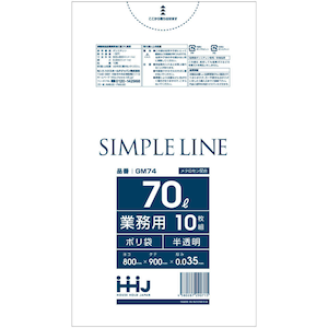 �n�E�X�z�[���h�W���p���b�S�~�� 70L 90�~80cm ����0.035mm 10���� GM74 ���^���Z���z�� �������bGM74