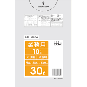 �n�E�X�z�[���h�W���p���b�S�~�� 30L 70�~50cm ����0.0.3mm 10���� GL34 �������bGL34