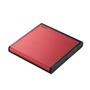 Logitec｜ロジテック｜USB2.0 ポータブルDVDドライブ 書込ソフト付き（レッド）｜LDR-PMJ8U2LRD