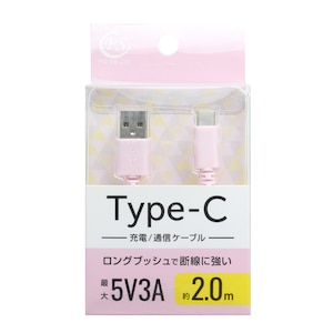 FSC�b�[�d/�ʐM�Ή� Type-C�P�[�u�� 2.0m�i�s���N�j�bFS-UAC200-PK