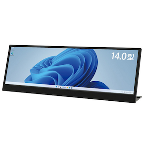 ITPROTECH｜アイティプロテック｜バータイプ液晶ディスプレイ(14型/IPS/3840×1100/60Hz/miniHDMI/USB TYPE-C・microUSB-D-Sub/VESA)(ブラック)｜LCD14HCV-IPSW