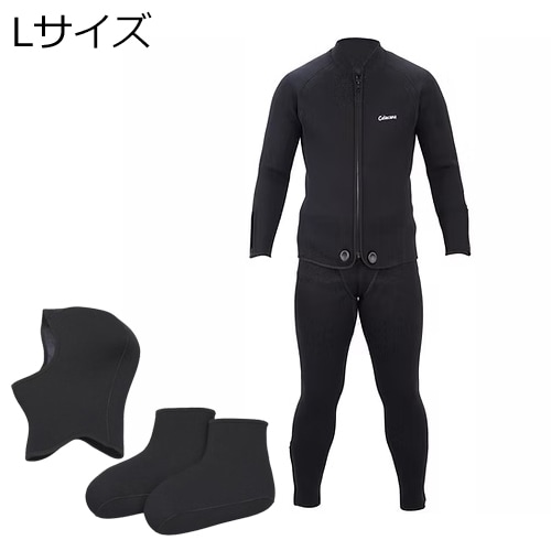 ウェットスーツ 4点セット Mサイズ（ブラック） | エクセル