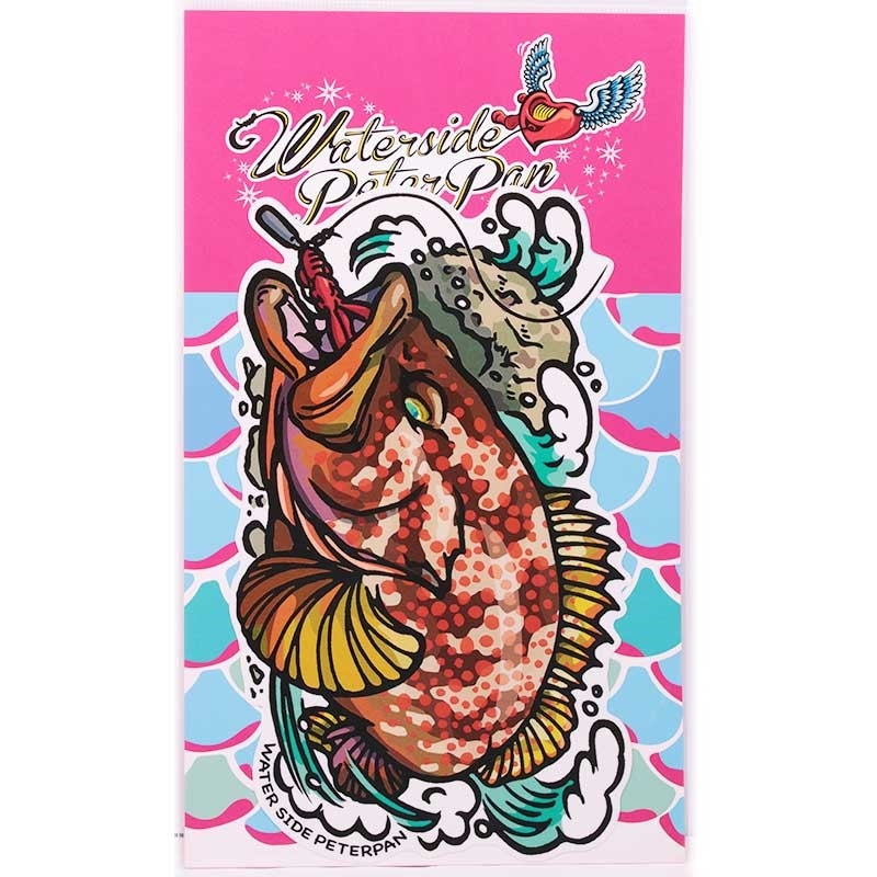 オリジナルステッカー 15×20cm(ラージ/BITEキジハタ