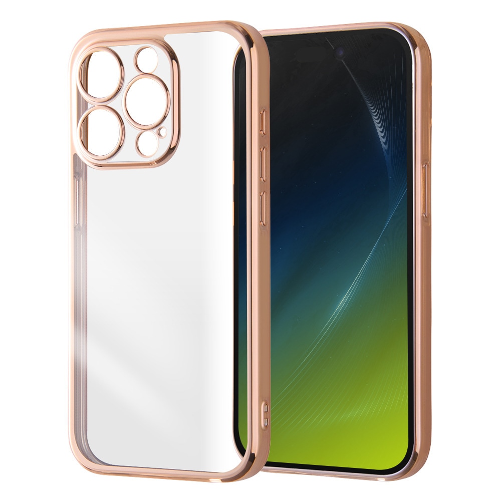 FullGram iPhone15ケース Elite ゴールド iPhone15 Pro（6.1inch/3眼）用 TPUソフトケース META Perfect