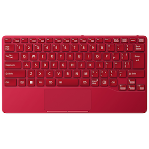 富士通｜Bluetooth5.0 ワイヤレス モバイルキーボード 日本語配列86キー（ガーネットレッド）｜FMV-NKBUR