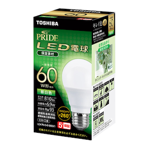 ���ŁbLED�d�� ��ʓd���` 60W�`����/810lm(�����F����)�y1�z�bLDA7N-D-G/S60V1