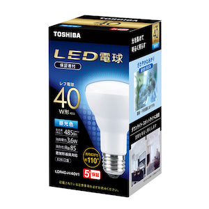 ���ŁbLED�d�� ���t�d���` 40W�`����/485lm�i�����F�����j�y1�z�bLDR4D-H/40V1