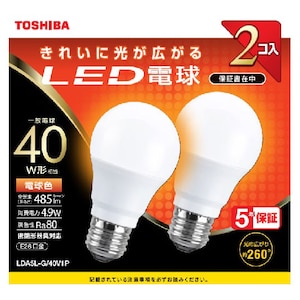 ���ŁbLED�d�� ��ʓd���` 40W�`����/485lm(�d���F����)�y2���z�bLDA5L-G/40V1P