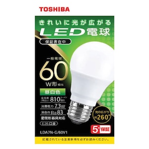 ���ŁbLED�d�� ��ʓd���` 60W�`����/810lm�i�����F�����j�y1�z�bLDA7N-G/60V1