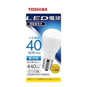 ���ŁbLED�d�� ���`�d���` 40W�`����/440lm�i�����F�����j�y1�z�bLDA4D-H-E17S40V2