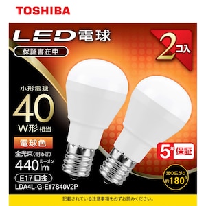 ���ŁbLED�d�� ���`�d���` 40W�`����/440lm�i�d���F�����j�y2���z�bLDA4L-G-E17S40V2P