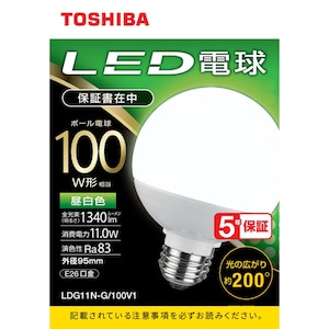 ���ŁbLED�d�� �{�[���d���` 100W�`����/1340lm�i�����F�����j�y1�z�bLDG11N-G/100V1