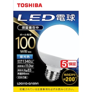 ���ŁbLED�d�� �{�[���d���` 100W�`����/1340lm�i�����F�����j�y1�z�bLDG11D-G/100V1
