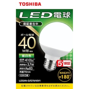���ŁbLED�d�� �{�[���d���` 40W�`����/410lm�i�����F�����j�y1�z�bLDG4N-G/G70/40V1