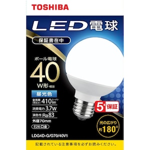 ���ŁbLED�d�� �{�[���d���` 40W�`����/410lm�i�����F�����j�y1�z�bLDG4D-G/G70/40V1