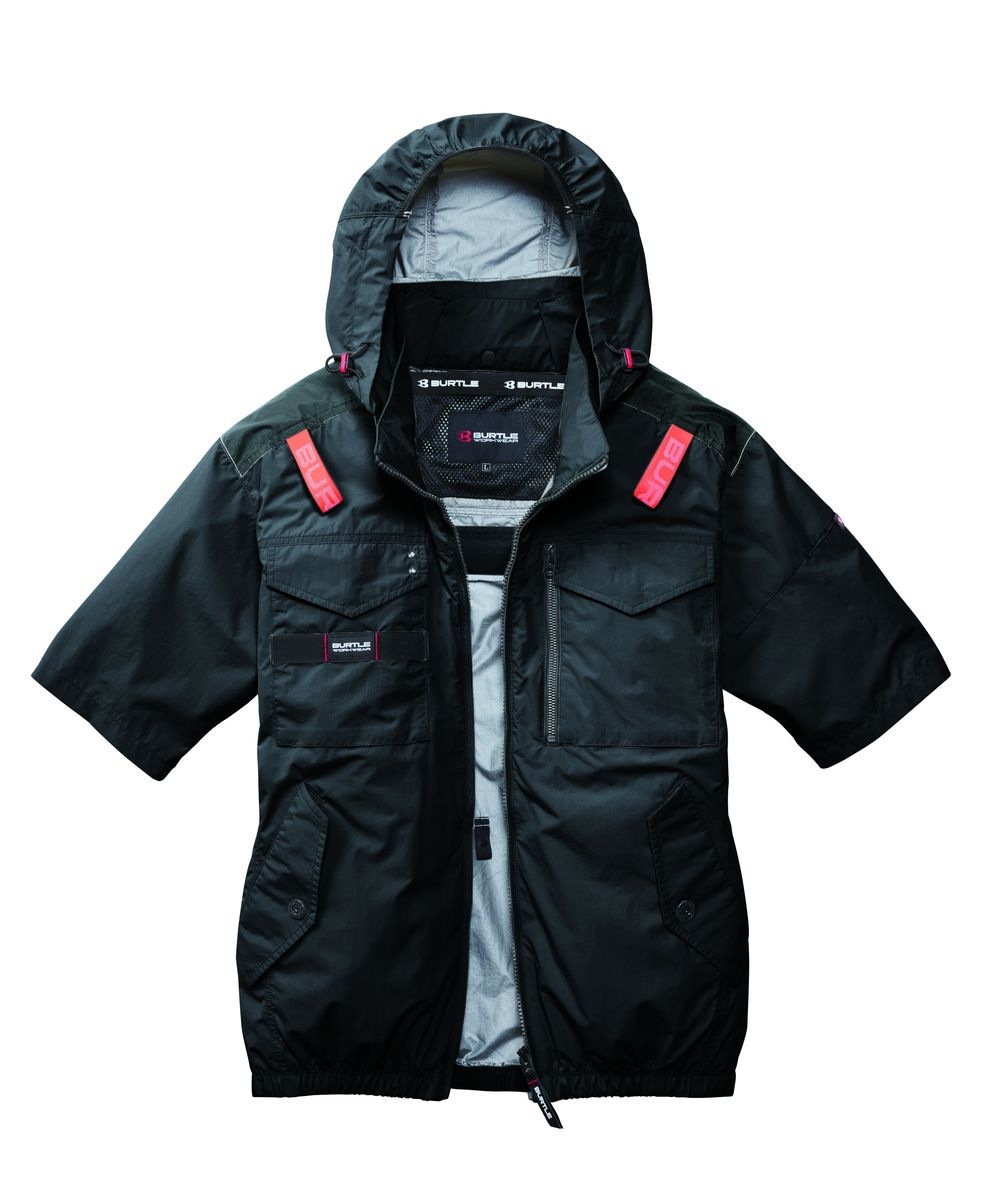 バートル 空調服 カモフラブラック 半袖ブルゾン XL AC2066 【公式通販】