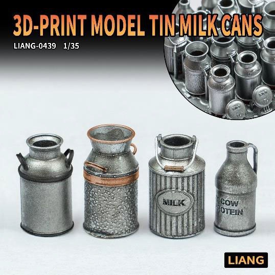 1/35 ミルク缶 (16個入り)【LIANG-0439】 | リアンモデル | LIANG-0439