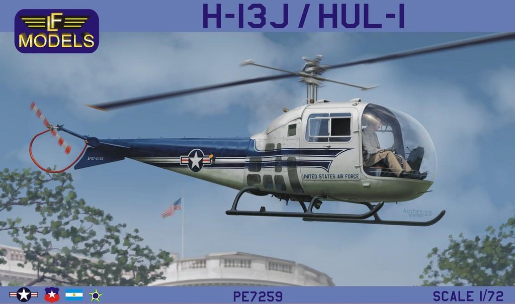 プラモデル　1/72 H-13J/HUL-1 ヘリコプター 米空軍VIP専用機 [LFMPE7259] 1/72 H-13J/HUL-1 ヘリコプター「米空軍VIP専用機」【LFMPE7259