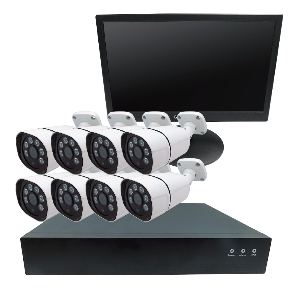 POE防犯カメラ400万画素8台 NVR セット新品　新革命 400万画素NVR-PoE 防犯カメラセット(カメラ8台/HDD容量：4TB