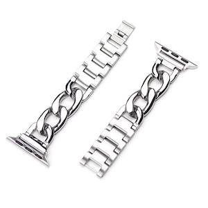 GAACAL�i�K�[�J���j�bApple Watch 1-8/SE1-2 �y38/40/41mm�z �X�e�����X�o���h�i�V���o�[�j�bZ00141SA