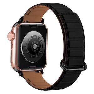 �K�[�J���bApple Watch 1-10/SE1-2 38/40/41/42(10�̂�)mm �}�O�l�b�g���V���R���o���h(�u���b�N)�bW00485BKA