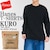 �w�C���Y�bT-SHIRTS KURO �N���[�l�b�N�����O�X���[�uT�V���c(�u���b�N�E�T�C�Y�FS)�bHM4-D202-090-S