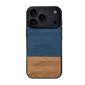 Man��Wood�biPhone 17 Pro�p �V�R�؃P�[�X�iDenim�j�bI28102I17PR
