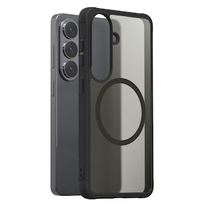 araree�bGalaxy S26�p �n�C�u���b�h�P�[�X Qi2 Ready�F�� �Ռ��z�� �~���X�y�b�N�̑ϏՌ����\ MagSafe�A�N�Z�T���[�Ή� �X�g���b�v�z�[���t�� DUPLE M ARMOR�i�u���b�N�j�bAR28366S26