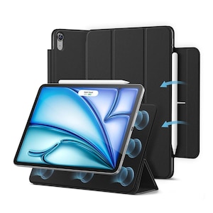ESR�biPad Air 11�C���`�iM4/M3/M2/��5����/��4����j�p REBOUND �}�O�l�b�g�z���� Smart Folio�P�[�X�i�u���b�N�j�bES28516