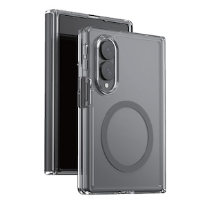 araree�b�ySAMSUNG�����F�؁z Galaxy Z Fold8�p Qi2 Ready�F�؎擾 �~���X�y�b�N�̑ϏՌ����\ MagSafe�A�N�Z�T���[�Ή� �q���W�܂ŕ�ރn�C�u���b�h�P�[�X DUPLE 360 M�i�N���A�u���b�N�j�bAR28628GZFD8