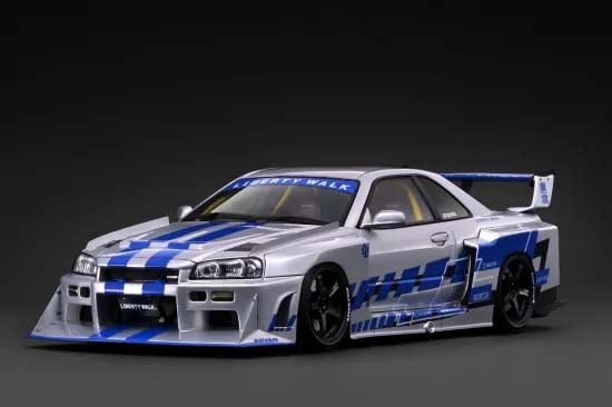 1/18 LB-ER34 Super Silhouette SKYLINE Silver【IG4136】 | ignition