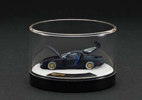 1/64 Mazda RX-7 Matte Black Rotating display【PGM-640805-2】 | PGM