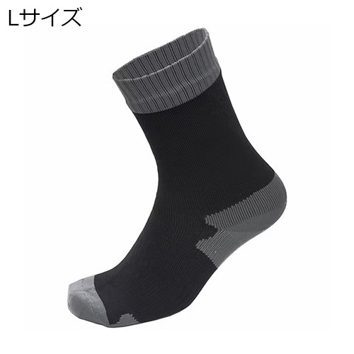 ソックスセット（黒・グレー） 防水透湿ソックス Mサイズ24～26cm（ブラック×グレー