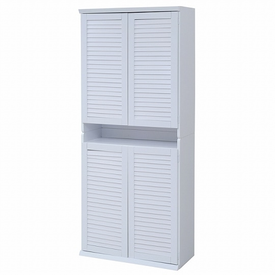 新品 ルーバーシューズボックス 75cm ホワイト ルーバー扉シューズボックス 幅75cm（TB WH） | ニトリネット
