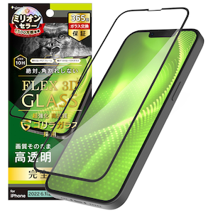 Simplism(�V���v���Y��)�biPhone 17e/16e/14/13/13 Pro�p [FLEX 3D] �S�����K���X ������ �����t���[���K���X�bTR-IP22M2-G3-GOCCBK
