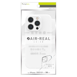 Simplism(�V���v���Y��)�biPhone15 Pro�i6.1inch/3��j�p [AIR-REAL Solid] �������݌v ���ɔ��y�ʃP�[�X�i�t���X�e�b�h�z���C�g�j�bTR-IP23M3-ARSL-CLWT