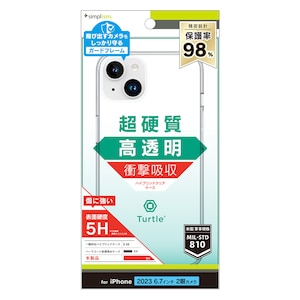 Simplism(�V���v���Y��)�biPhone15 Plus�i6.7inch/2��j�p [Turtle] �n�C�u���b�h�P�[�X�i�N���A�j�bTR-IP23L2-TT-CL