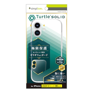 Simplism(�V���v���Y��)�biPhone 16�p [Turtle Solid] �������݌v �n�C�u���b�h�P�[�X�i�N���A�j�bTR-IP24M2-TTSL-CL