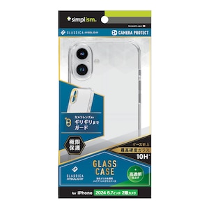 Simplism(�V���v���Y��)�biPhone 16 Plus�p [GLASSICA Solid] �������݌v �w�ʃK���X�P�[�X�i�N���A�j�bTR-IP24L2-CGSL-PCCCL
