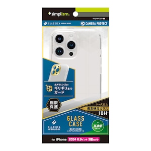 Simplism(�V���v���Y��)�biPhone 16 Pro Max�p [GLASSICA Solid] �������݌v �w�ʃK���X�P�[�X�i�N���A�j�bTR-IP24L3-CGSL-PCCCL