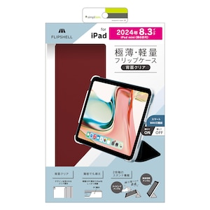 Simplism(�V���v���Y��)�biPad mini�iA17 Pro / ��6����j [FLIP SHELL] �w�ʃN���A �t���b�v�V�F���P�[�X�i���C�����b�h�j�bTR-IPD248-FS-SMWR