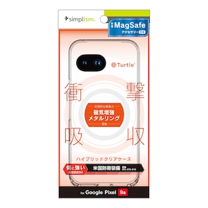 Simplism(�V���v���Y��)�bGoogle Pixel 9a�p [Turtle] MagSafe�[�d�Ή� �n�C�u���b�h�N���A�P�[�X�i�z���C�g�����O�j�bTR-PX259A-TTMS-CLWT