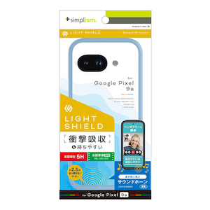Simplism(�V���v���Y��)�bGoogle Pixel 9a�p [LIGHT SHIELD] �Ռ��z�� �n�C�u���b�h�P�[�X�i�u���[�j�bTR-PX259A-LD-CLBL