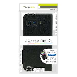 Simplism(�V���v���Y��)�bGoogle Pixel 9a�p [FlipNote] �ϏՌ��t���b�v�m�[�g�P�[�X�i�u���b�N�j�bTR-PX259A-FN-SHBK