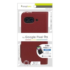 Simplism(�V���v���Y��)�bGoogle Pixel 9a�p [FlipNote] �ϏՌ��t���b�v�m�[�g�P�[�X�i���C�����b�h�j�bTR-PX259A-FN-SHWR