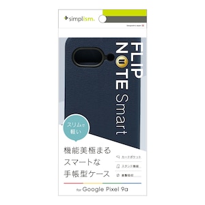 Simplism(�V���v���Y��)�bGoogle Pixel 9a�p [Smart FlipNote] ���^�X�}�[�g�t���b�v�m�[�g�P�[�X�i�l�C�r�[�j�bTR-PX259A-FNS-LNV