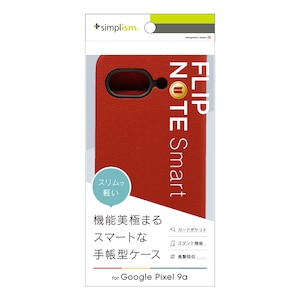 Simplism(�V���v���Y��)�bGoogle Pixel 9a�p [Smart FlipNote] ���^�X�}�[�g�t���b�v�m�[�g�P�[�X�i���b�h�j�bTR-PX259A-FNS-LRD
