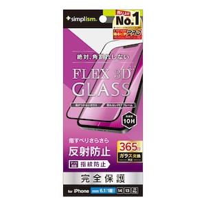 Simplism(�V���v���Y��)�biPhone 17e/16e/14/13/13 Pro�p [FLEX 3D] ���˖h�~ �����t���[���K���X�bTR-IP25S-G3-AGBK